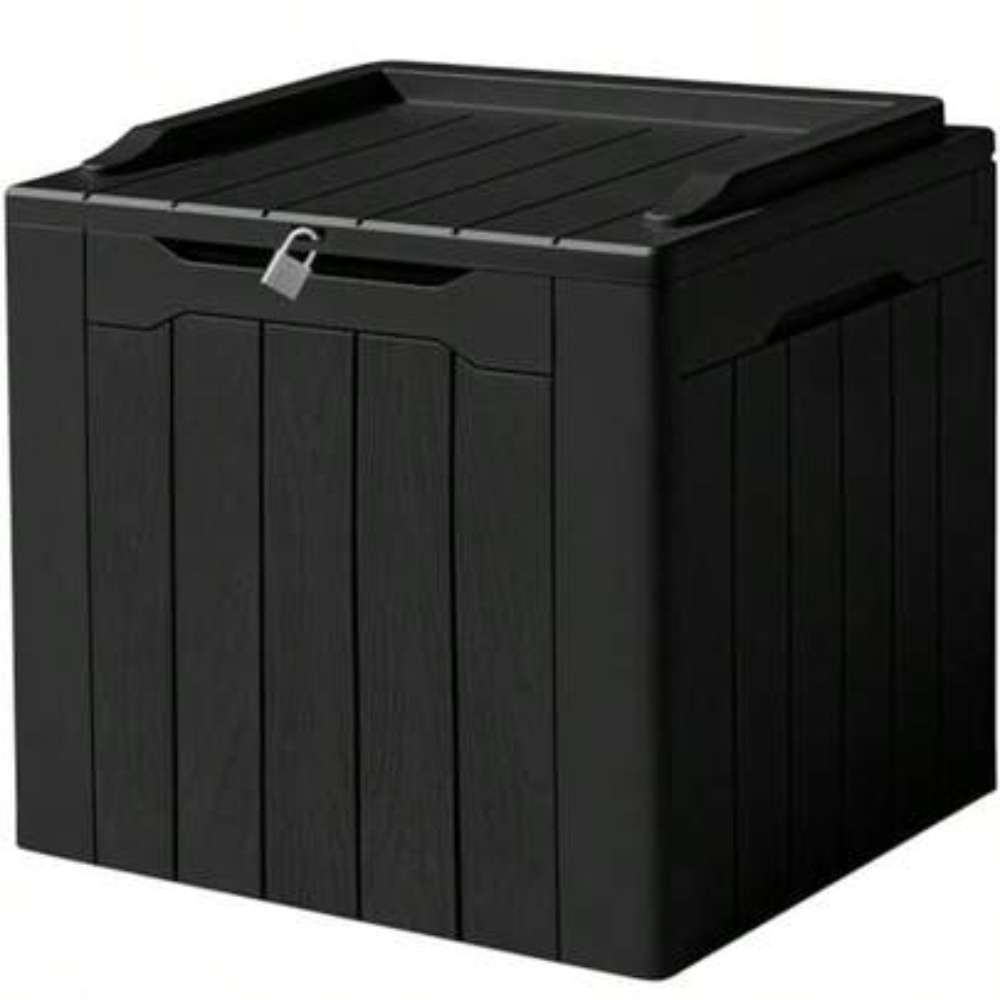 Outdoor Furniture Bench - Wasserdichte Outdoor-Aufbewahrungsbox aus Kunstharz, abschließbar, UV-beständig,