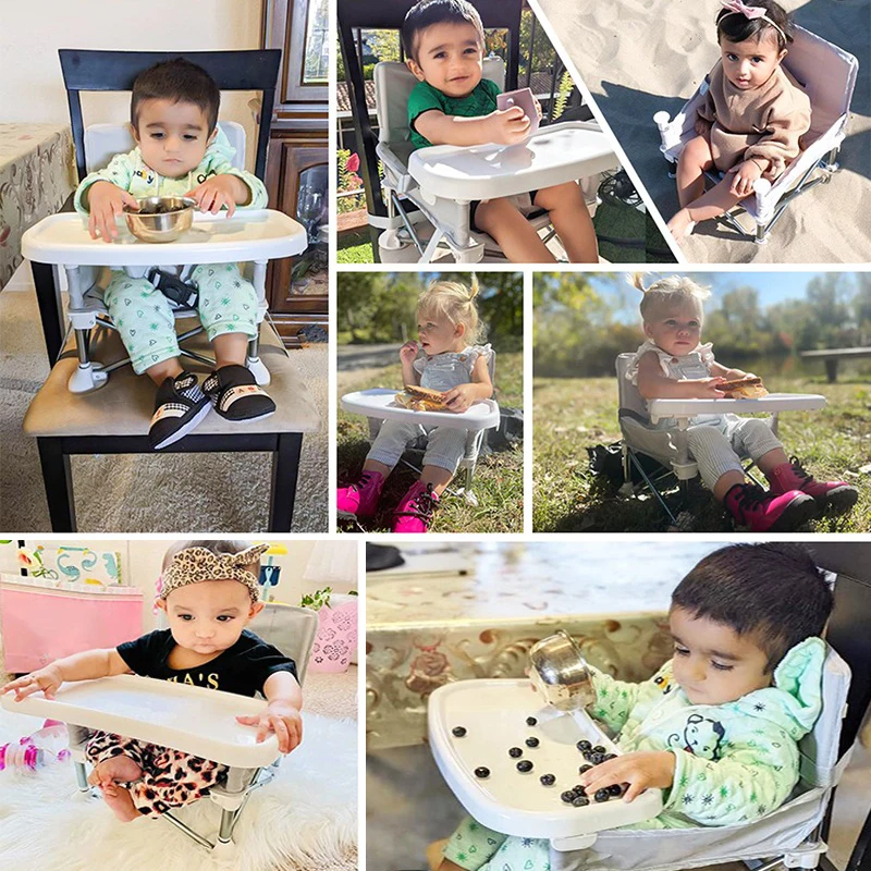 Outdoor Furniture Kids - Baby-Möbelzubehör: Tragbarer, faltbarer Kinderhochstuhl für Reisen,
