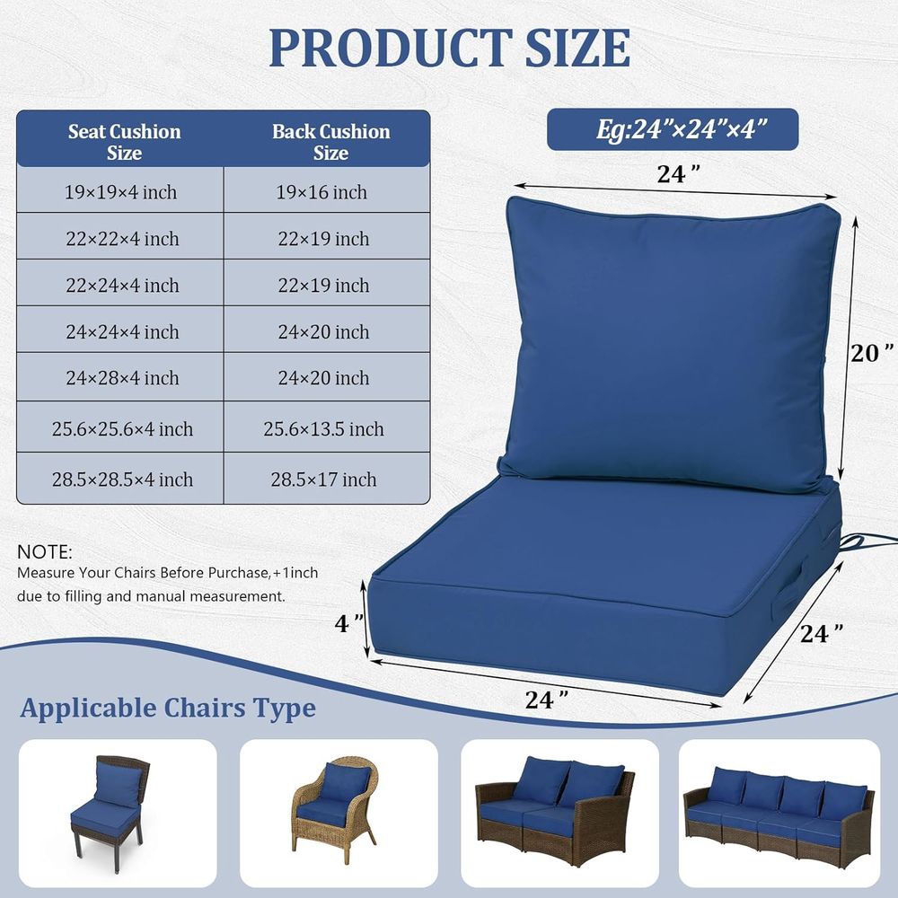 24x24 Outdoor-Tiefsitzkissen-S – Outdoor Furniture Fabric Bewertung und Preis
