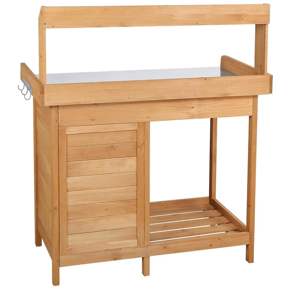 Massivholz-Pflanztisch für den – Outdoor Furniture Bench Bewertung und Preis