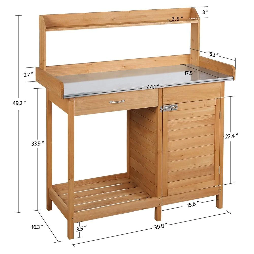 Massivholz-Pflanztisch für den – Outdoor Furniture Bench Bewertung und Preis
