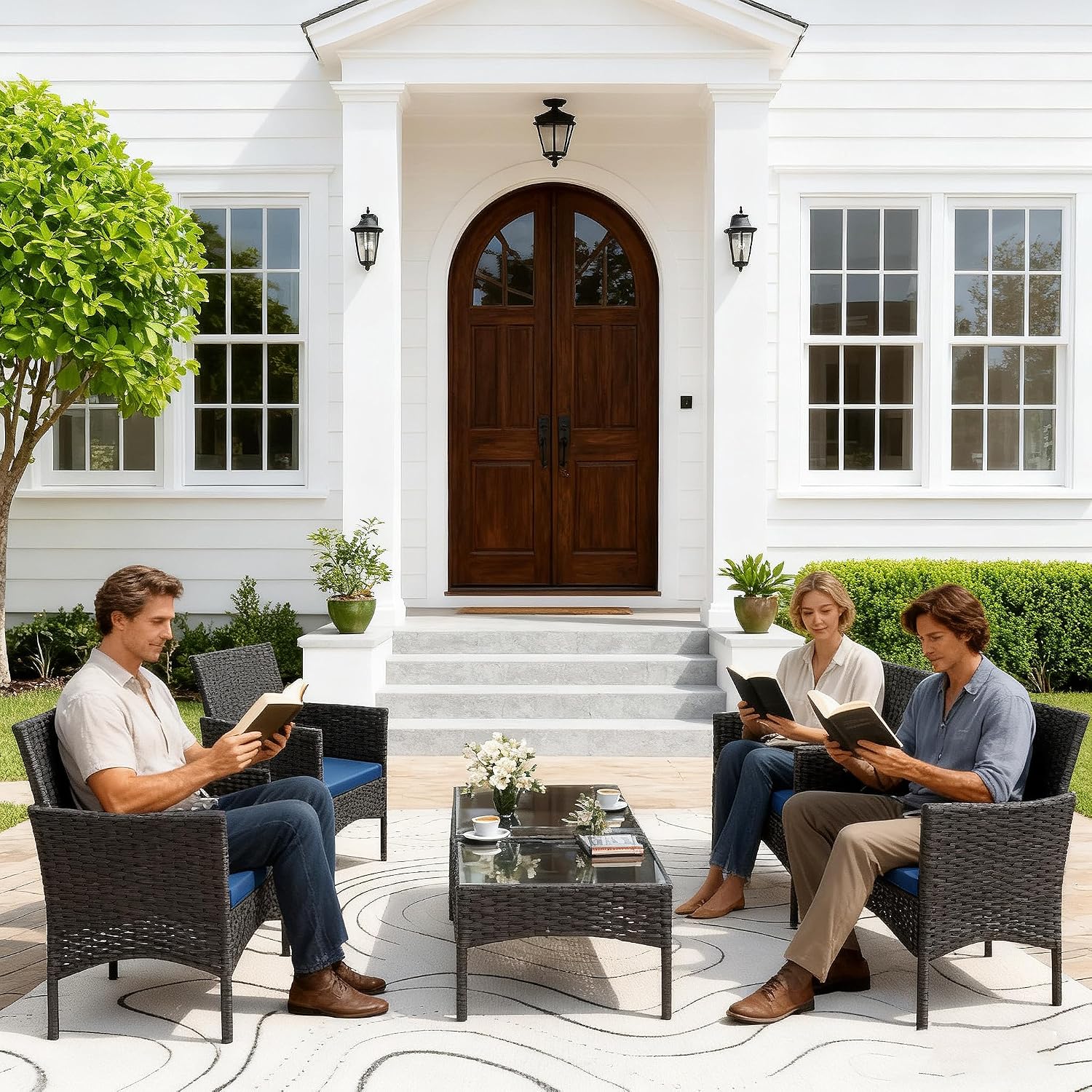 8-teiliges Gartenmöbel-Set, Ra – Outdoor Furniture Loveseat Bewertung und Preis