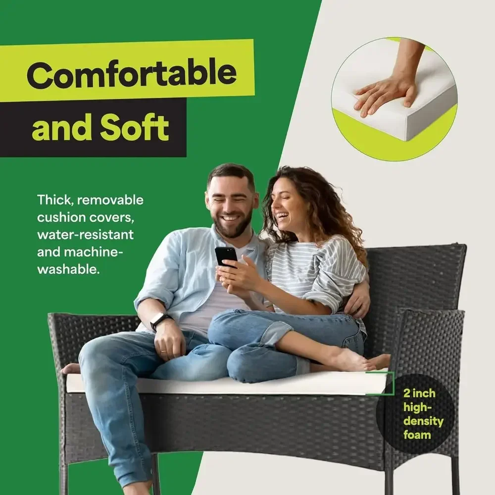 4-teiliges Outdoor-Gartenmöbel – Outdoor Furniture Loveseat Bewertung und Preis