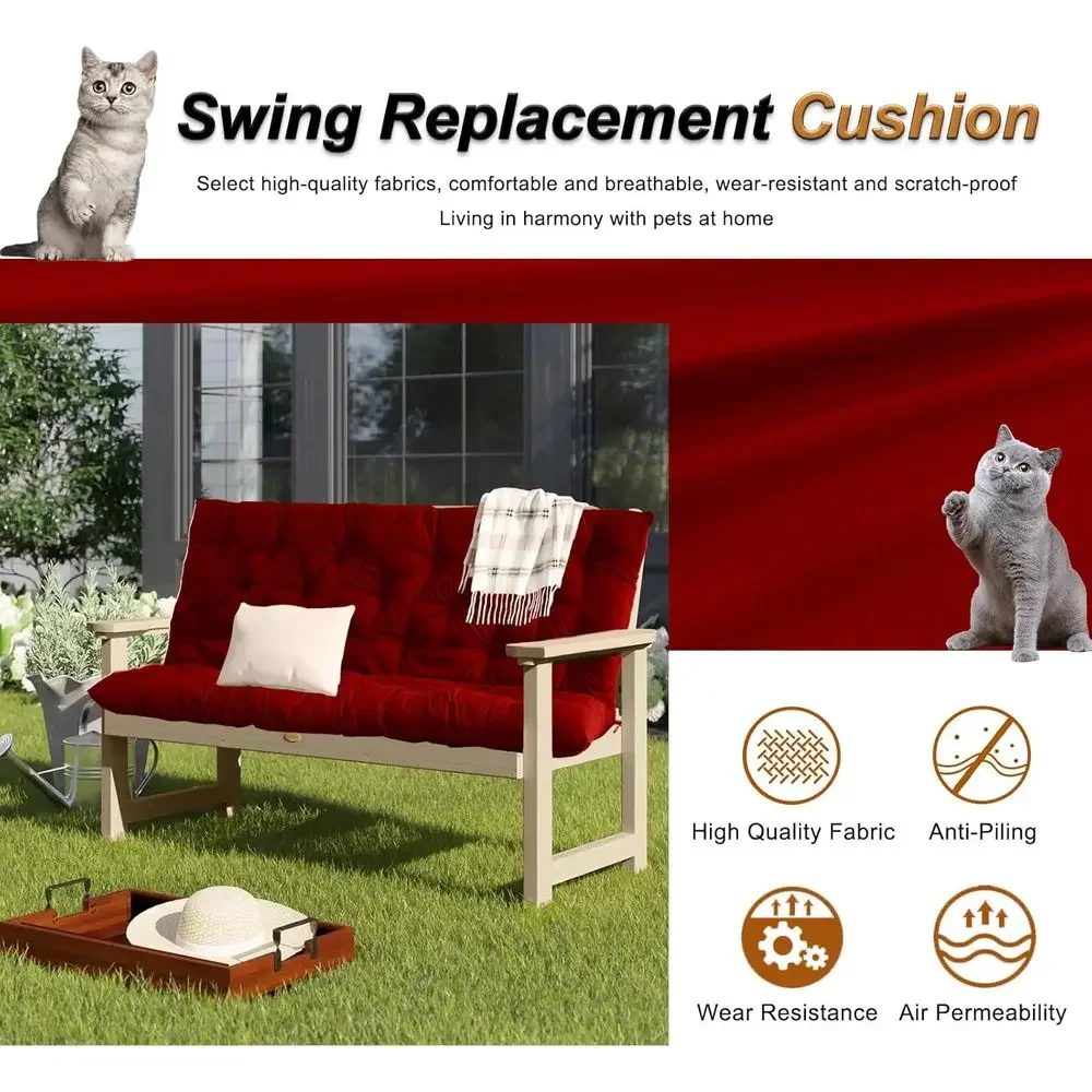 4 dicke Outdoor-Sitzkissen mit – Outdoor Furniture Loveseat Bewertung und Preis