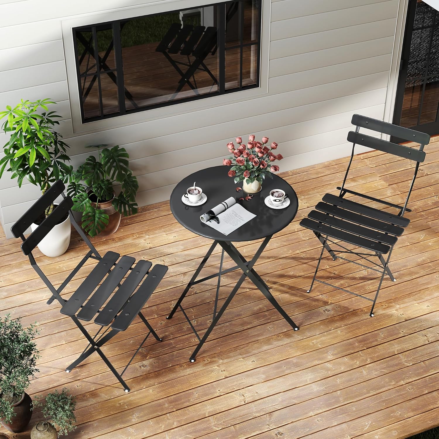 Platzsparendes schwarzes 3-tei – Outdoor Furniture Sofa Bewertung und Preis