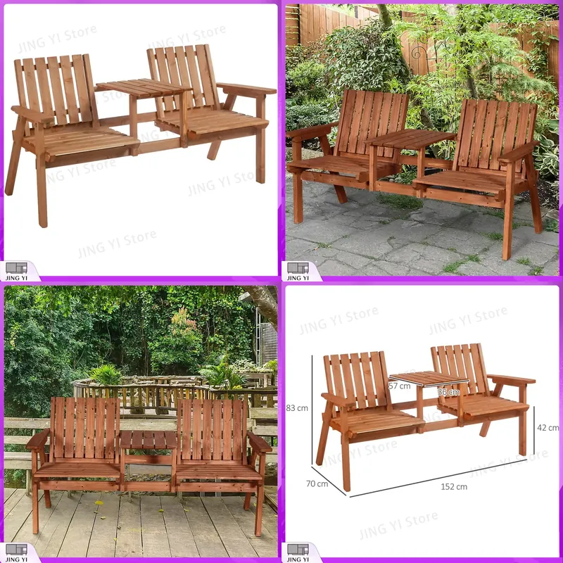 2-Sitzer Gartenbank aus Holz m – Outdoor Furniture Loveseat Bewertung und Preis